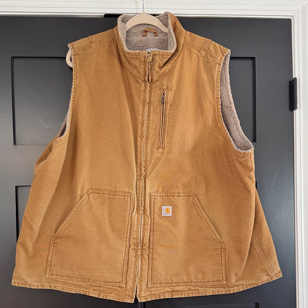 Carhartt Brown Sherpa-Lined Vest